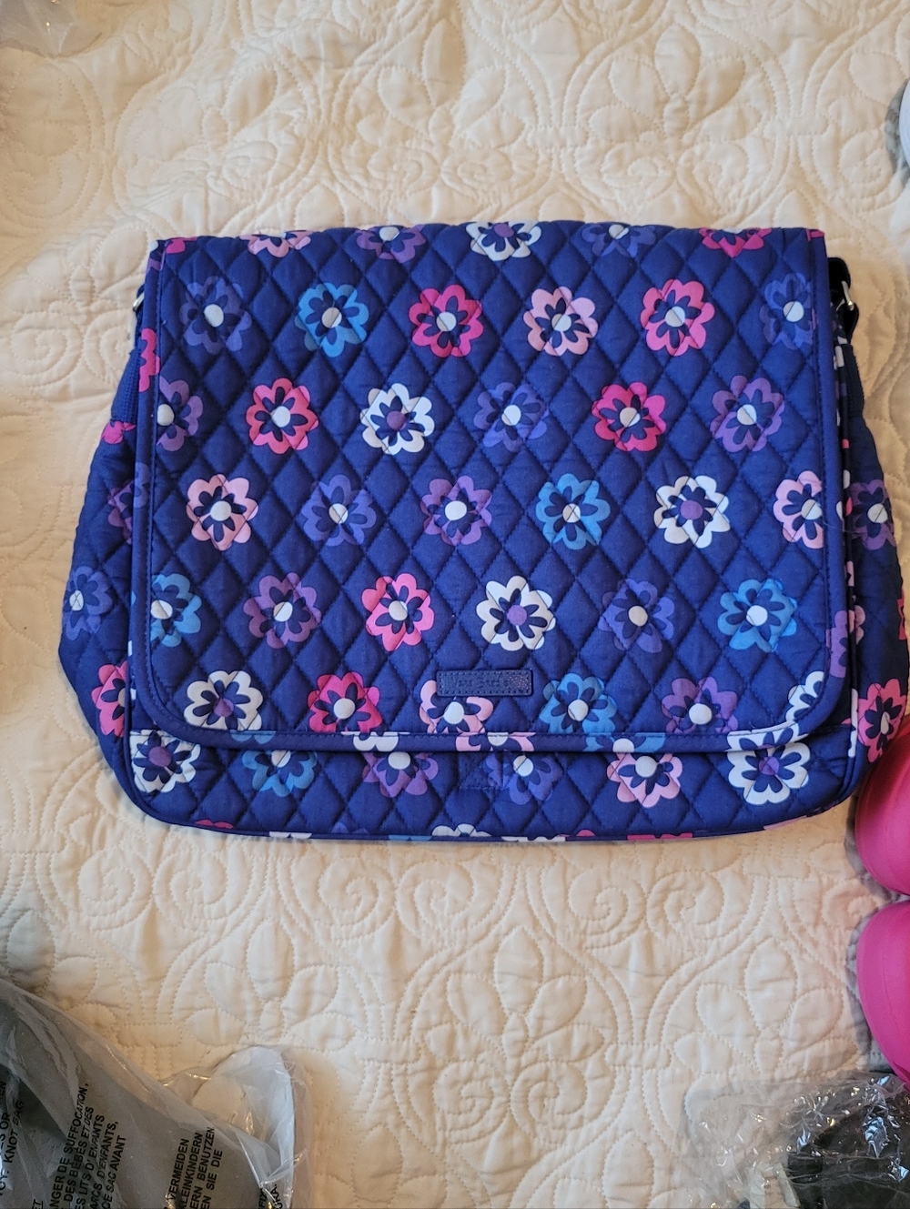 NWT Vera Bradley Office / Computer / Satchel Bag in Ellie Flowers